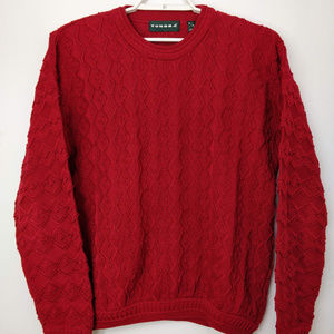 Tundra Canada Long Sleeve Red 100% Cotton Sweater